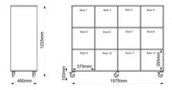 Kubus reol med bakvegg