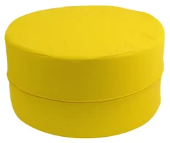 Kulør byggekloss rund bomull gul
