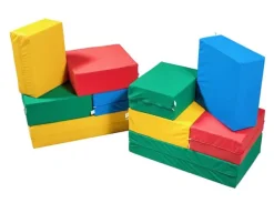 Kulør byggeklosser bomull