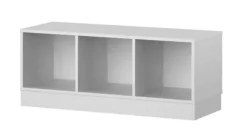 Labyrint reol 3 rom med sokkel grå