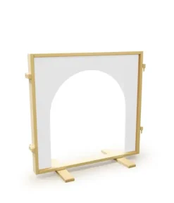 Lekevegg lav med krypeåpning hvit