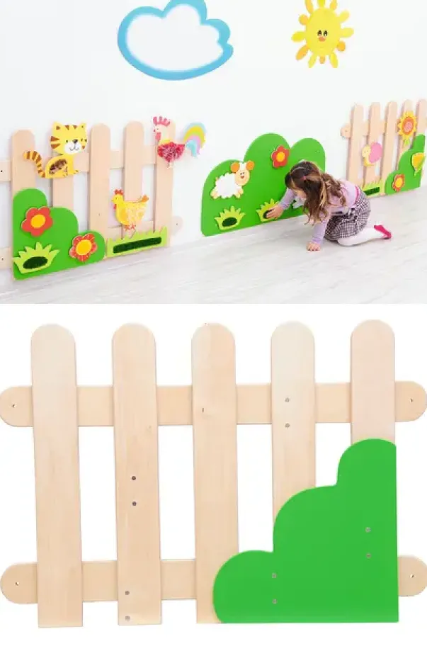 Lekevegg med gjerde