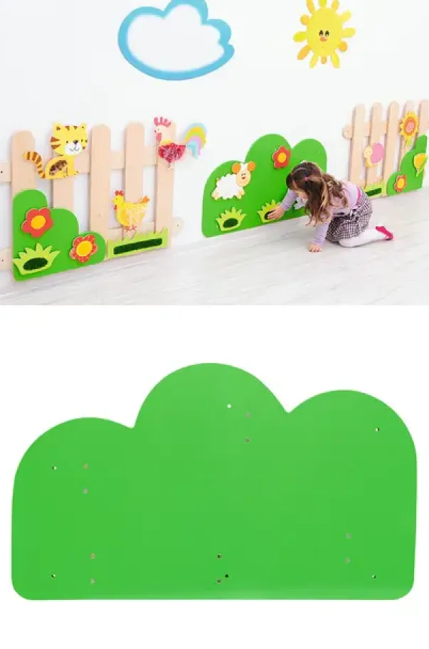 Lekevegg med grønne vekster