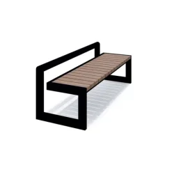 Line benk med ramme rygg