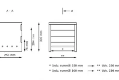 Line vegghengt benk 1 rom