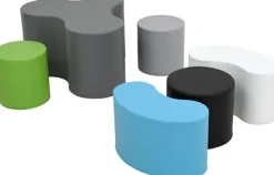 Linne puffsett med bord