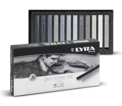 Lyra pastellkritt gråtoner