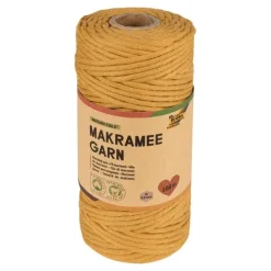 Makramégarn sennepsgul