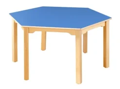 Marius laminatbord sekskant blå