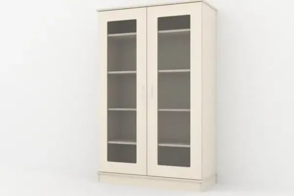 Materialskap med glassdører