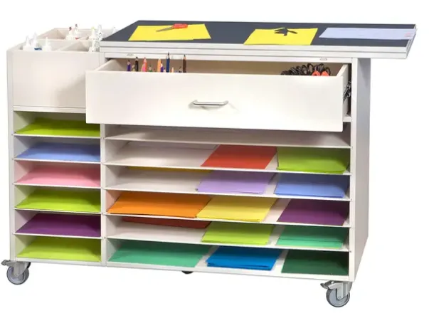 Materialvogn med bord