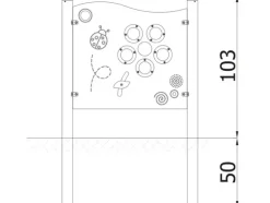 Milo lekepanel blomst