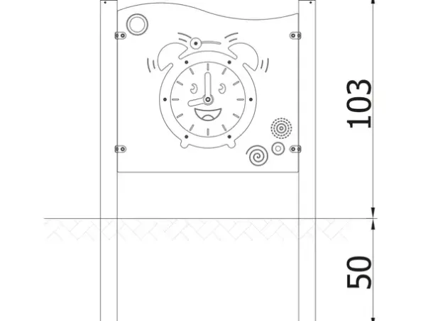 Milo lekepanel klokke