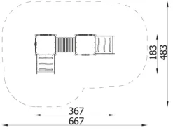 Milo lekeplattform med tunnel