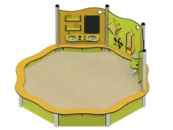 Milo sandkasse med aktivitetspaneler