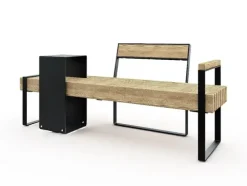 Momentum benk med halv rygg og armlene