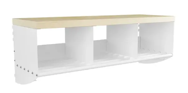 Mona Basic skohylle med sittebenk 2 rom