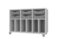 Moss skolereol 3+6 rom med skuffer