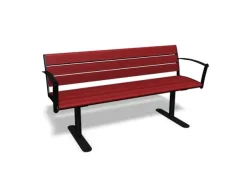 NIFO benk med rygg og armlener 3 seter