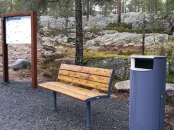 NIFO benk med rygg,uten armlener 3 seter