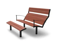 NIFO Easy Solbenk med fotskammel