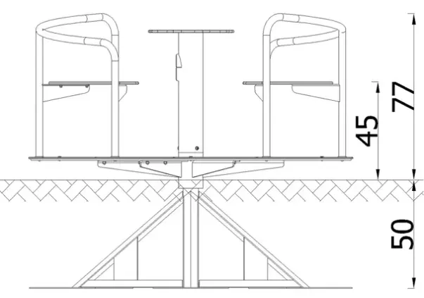 Novo karusell med sittepanel