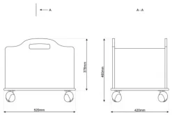 Oppbevaringskasse på hjul S