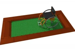 Orta trampoline universell SBR rødbrun