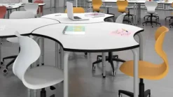 Os elevstol M m/hjul Lys grå