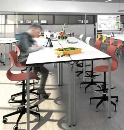 Os elevstol m/fotring Lys grå