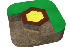 Pako trampoline SBR kant rødbrun