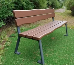 Park benk Flora med rygg