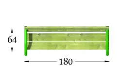 Parkbenk med rygg fastmontert