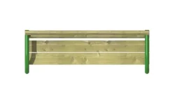 Parkbenk med rygg fastmontert