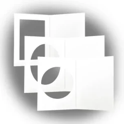 Passepartoutkort hvit mix