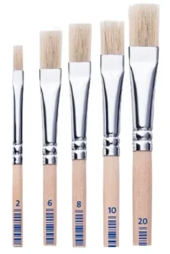 Penselsett svinebust flate 5 stk