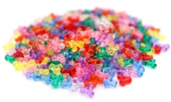 Plastperler propeller transparente