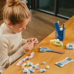 Pompon-perler pastell