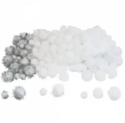 Pompons hvitmix