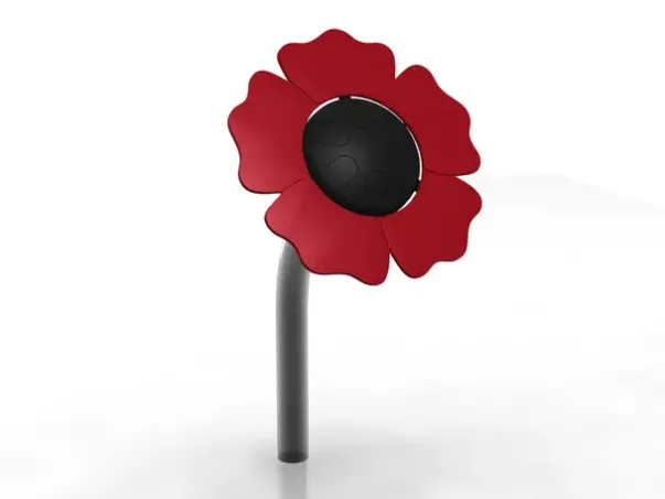 Poppy petal drum forankring i jord