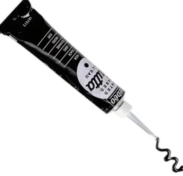 Porselensmaling kontur sort