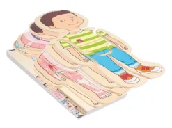 Puslespill lag-på-lag kroppen gutt