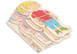 Puslespill lag-på-lag kroppen jente