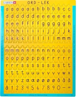 Puslespill små bokstaver