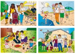 Puslespillsett moderne familier