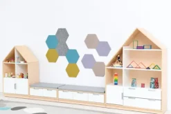 Quadro benk med madrass grå