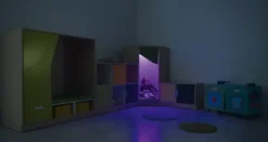 Quadro gjemmehjørne med ledlys