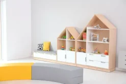 Quadro hus med 3 hyller