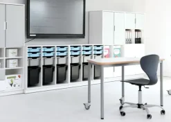 Quadro plastskuff liten lys blå