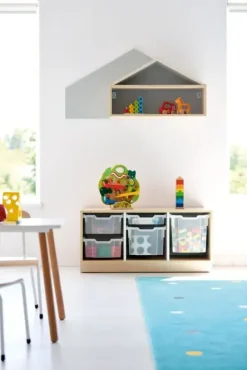 Quadro S benk for plastskuffer 3 rom